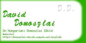 david domoszlai business card